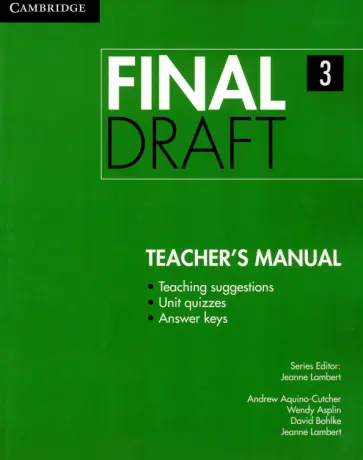 Bohlke, Asplin - Final Draft. Level 3. Teacher's Manual обложка книги