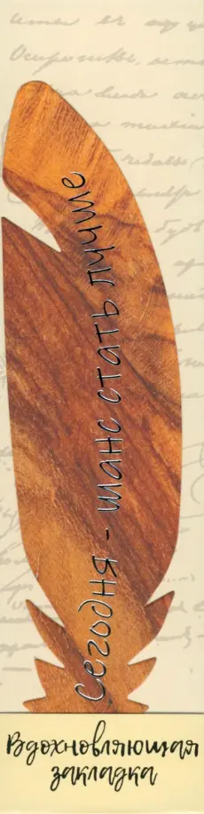 Перо закладка № 17 Сегодня - шанс стать лучше обложка книги