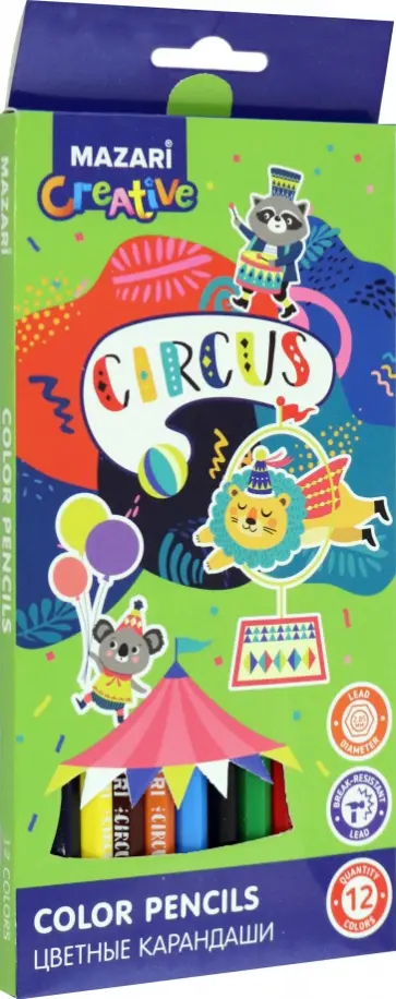 Карандаши цветные Circus, 12 цветов обложка книги