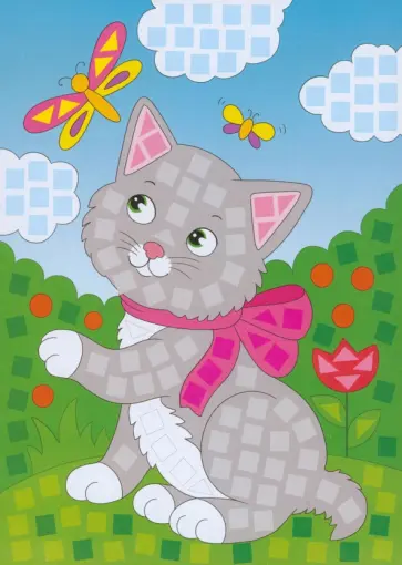 Разноцветная мозаика 3 в 1. Котенок. Осьминог. Щенок обложка книги