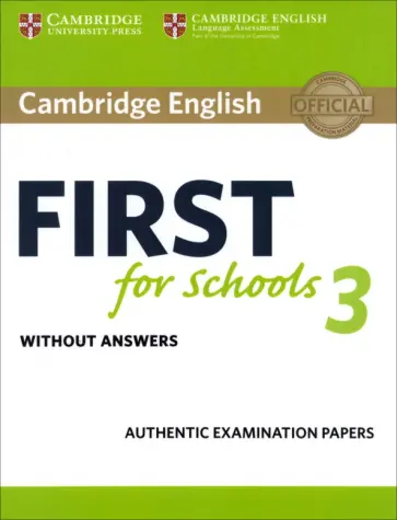 Cambridge English First for Schools 3. Student's Book without Answers обложка книги