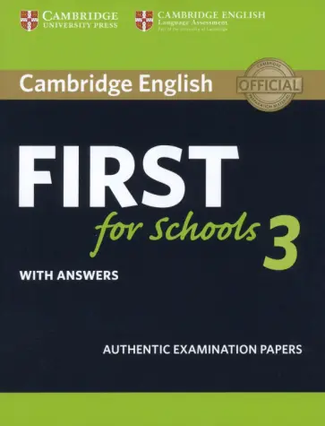 Cambridge English First for Schools 3. Student's Book with Answers обложка книги