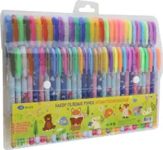 Набор гелевых ручек Лисята, 60 цветов обложка книги