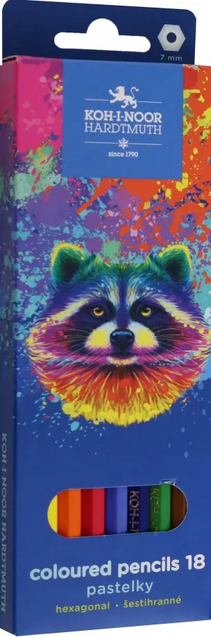 Карандаши цветные Racoon, 18 цветов обложка книги
