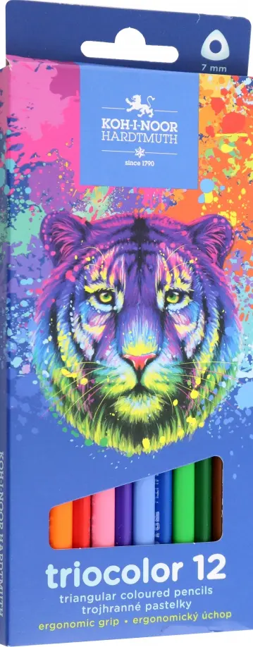 Карандаши цветные Triocolor Tiger, 12 цветов обложка книги