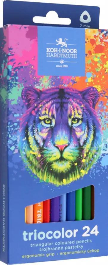 Карандаши цветные Triocolor Tiger, 24 цвета обложка книги