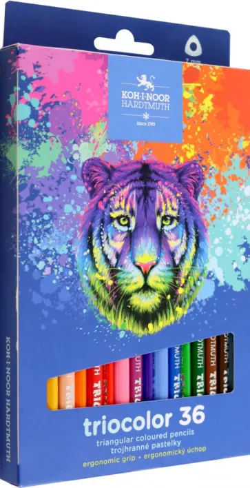 Карандаши цветные Triocolor Tiger, 36 цветов обложка книги