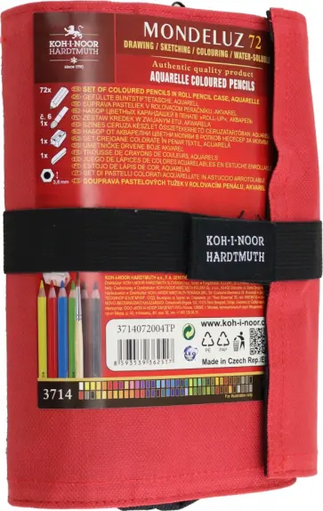 Карандаши цветные акварельные Mondeluz, 72 цвета, в пенале обложка книги