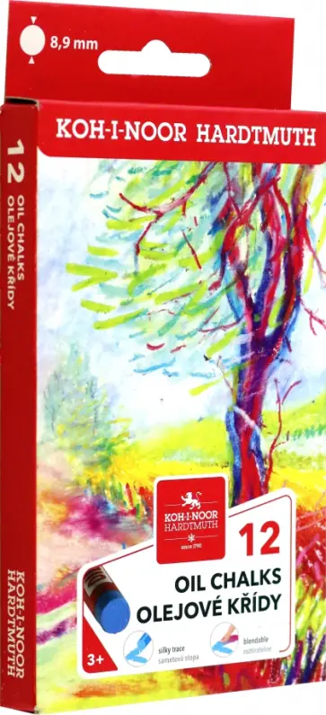 Пастель масляная, 12 цветов обложка книги