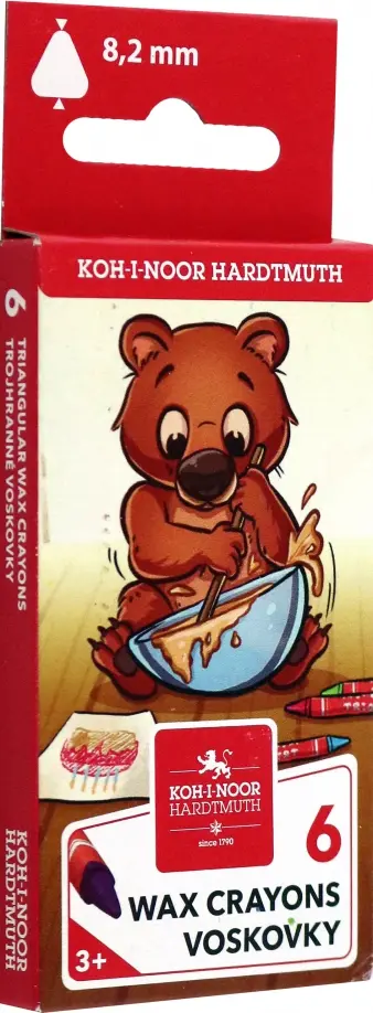 Мелки восковые Teddy Bear Trio, 6 цветов обложка книги