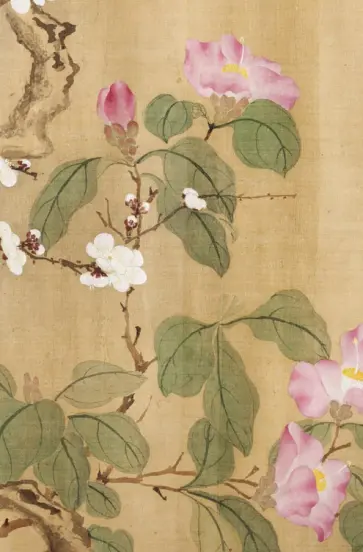 Сто цветов. Фрагмент "Сакура и камелия", 18 листов обложка книги