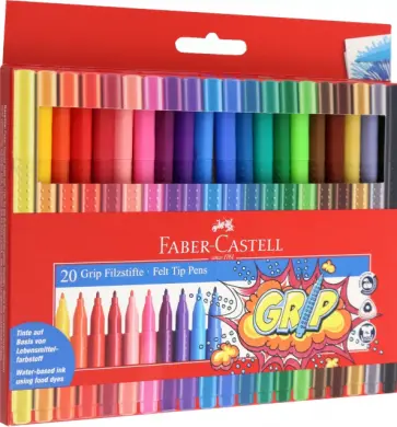 Фломастеры Grip, 20 цветов обложка книги