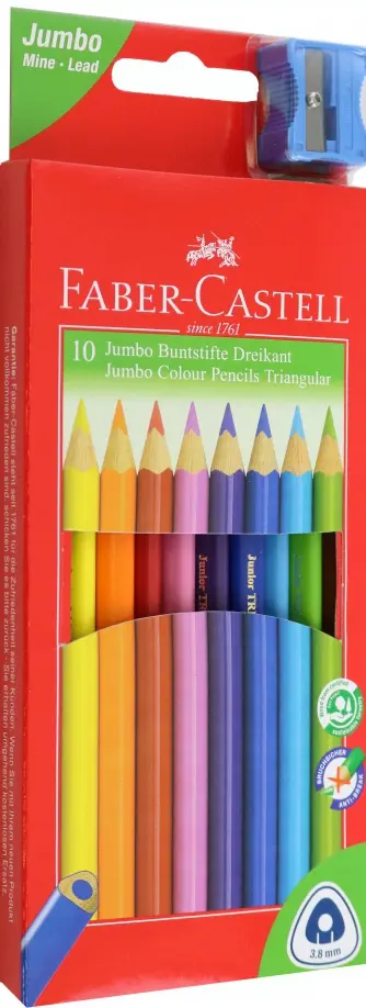 Карандаши Junior трехгранные, 10 цветов Карандаши Junior трехгранные, 10 цветов обложка книги