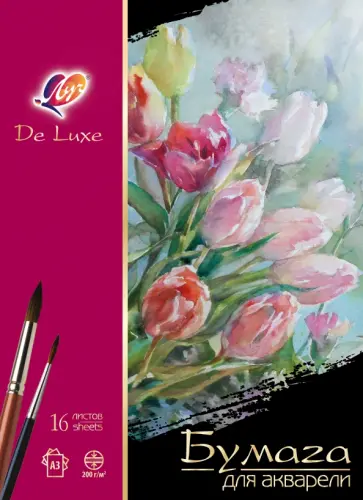 Бумага для акварели Люкс, А3, 16 листов Бумага для акварели Люкс, А3, 16 листов обложка книги