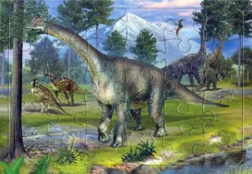 Пазл Динозавр Бронтозавр, 30 элементов обложка книги