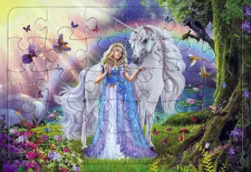 Пазл Принцесса и единорог, 30 элементов обложка книги