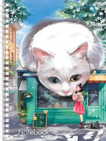 Записная книжка Большой котик, А5, 80 листов, клетка Записная книжка Большой котик, А5, 80 листов, клетка обложка книги