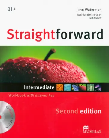 John Waterman - Straightforward. Intermediate. Second Edition. Workbook with answer key +CD обложка книги