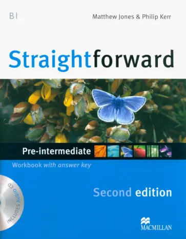 Jones, Kerr - Straightforward. Pre-intermediate. Second Edition. Workbook with answer key +CD обложка книги