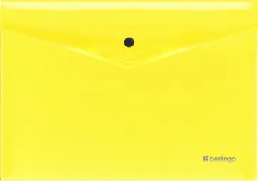 Папка-конверт на кнопке Neon, желтый, А4 обложка книги