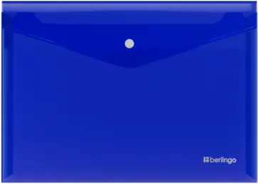 Папка-конверт на кнопке No Secret, синяя, А3 обложка книги