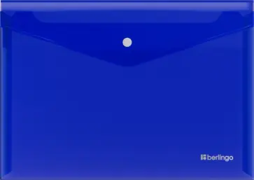 Папка-конверт на кнопке No Secret, синяя, А4 обложка книги