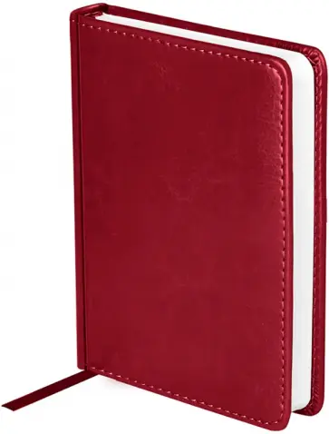 Ежедневник недатированный Nebraska, А6, 136 листов, бордовый обложка книги