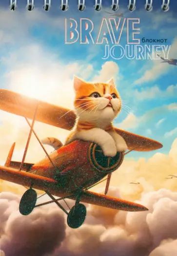 Блокнот Крутой полет, А6, 48 листов, клетка обложка книги