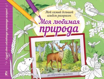 Альбом для раскрашивания Моя любимая природа обложка книги