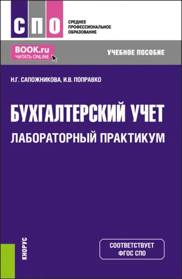 Сапожникова, Поправко - Бухгалтерский учет. Лабораторный практикум. Учебное пособие обложка книги