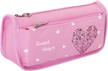 Пенал-косметичка Heart, розовый обложка книги