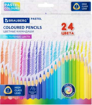 Карандаши Pastel, 24 цвета обложка книги
