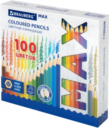 Карандаши Max, 100 цветов обложка книги