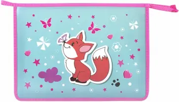 Папка для тетрадей на молнии Lovely Fox, А4 Папка для тетрадей на молнии Lovely Fox, А4 обложка книги