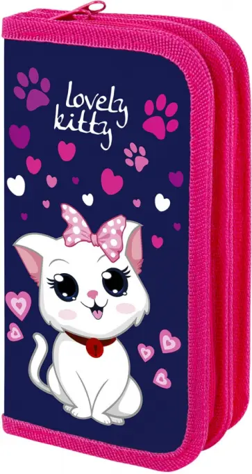 Пенал Positive Kitty, 2 отделения обложка книги