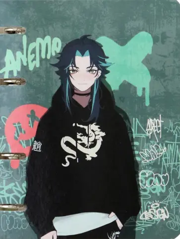 Тетрадь на кольцах Аниме, А5, 100 листов, клетка Тетрадь на кольцах Аниме, А5, 100 листов, клетка обложка книги