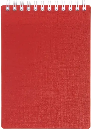 Блокнот Canvas, красный, А6, 80 листов, клетка обложка книги