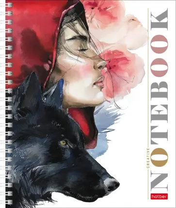 Тетрадь Девушка-волк, А5, 96 листов, клетка, в ассортименте обложка книги