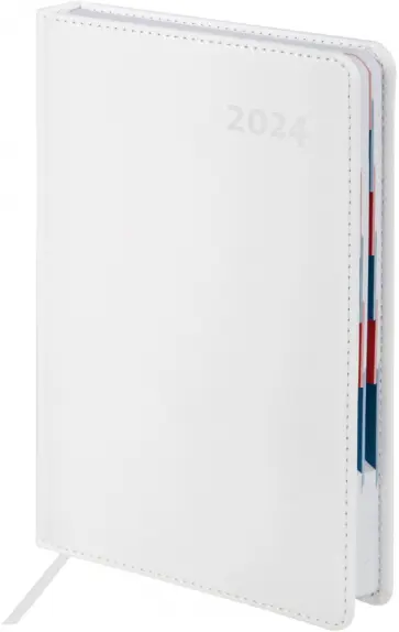 Ежедневник датированный 2024 White, А5, 168 листов, белый Ежедневник датированный 2024 White, А5, 168 листов, белый обложка книги