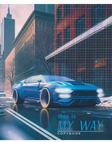 Тетрадь Авто, 48 листов, клетка, в ассортименте обложка книги