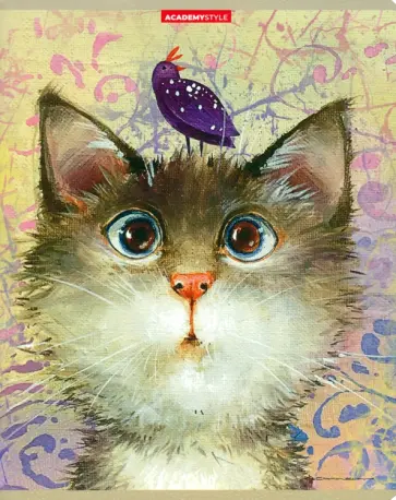 Тетрадь Котики, 48 листов, клетка, в ассортименте обложка книги