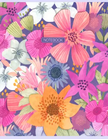 Тетрадь Хоровод цветов, 80 листов, клетка, в ассортименте обложка книги