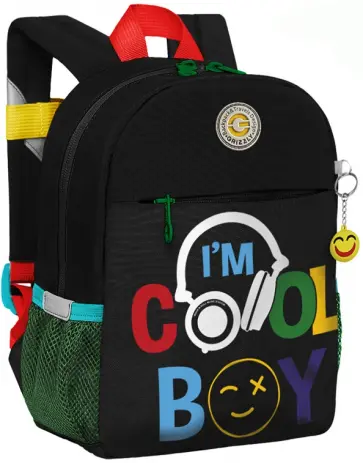 Рюкзак детский, черный Рюкзак детский, черный обложка книги