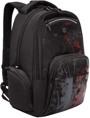 Рюкзак темно-серый-красный Рюкзак темно-серый-красный обложка книги