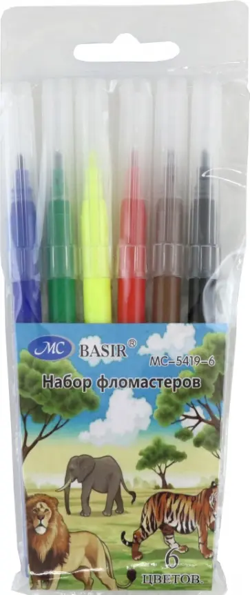 Фломастеры Сафари, 6 цветов Фломастеры Сафари, 6 цветов обложка книги