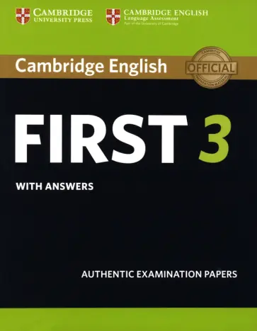 Cambridge English First 3. Student's Book with Answers Cambridge English First 3. Student's Book with Answers обложка книги