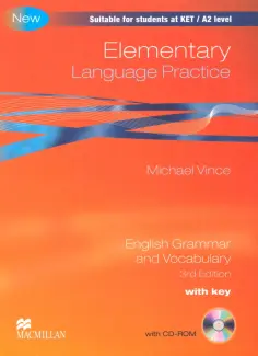 Michael Vince - Elementary Language Practice. English Grammar and Vocabulary. With key +CD Michael Vince - Elementary Language Practice. English Grammar and Vocabulary. With key +CD обложка книги