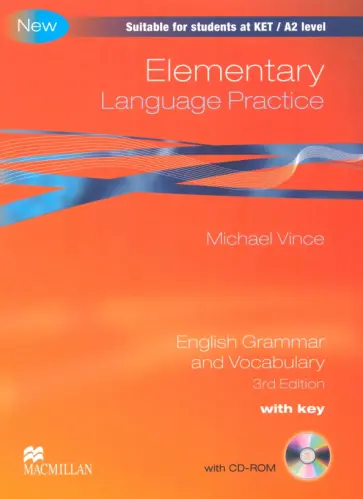 Michael Vince - Elementary Language Practice. English Grammar and Vocabulary. With key +CD обложка книги