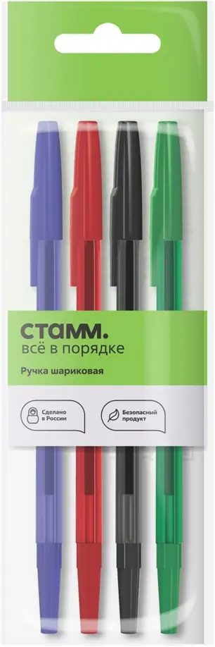 Набор ручек шариковых Стамм, 4 шт Набор ручек шариковых Стамм, 4 шт обложка книги
