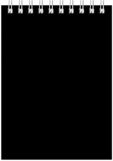 Блокнот Office, черный, А6, 60 листов, клетка обложка книги